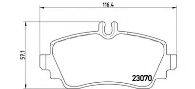 P50035 BREMBO Комплект тормозных колодок, дисковый тормоз