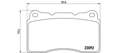 P54040 BREMBO Комплект тормозных колодок, дисковый тормоз