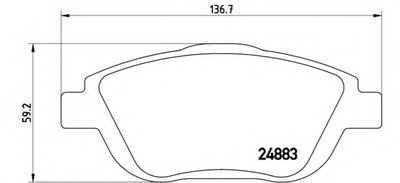 P61103 BREMBO Комплект тормозных колодок, дисковый тормоз