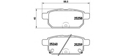 P79029 BREMBO Комплект тормозных колодок, дисковый тормоз