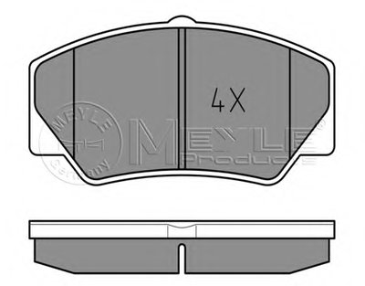 0252114117 MEYLE Комплект тормозных колодок, дисковый тормоз