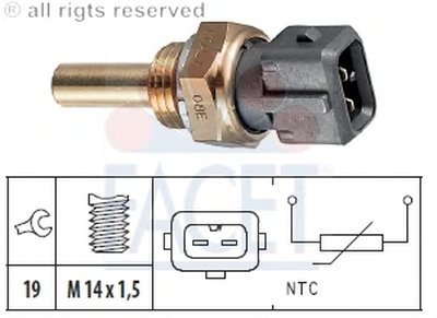 Датчик, температура охлаждающей жидкости; Датчик, температура охлаждающей жидкости; Датчик, температура охлаждающей жидкости FACET купить