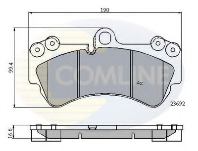 CBP01314 COMLINE Комплект тормозных колодок, дисковый тормоз