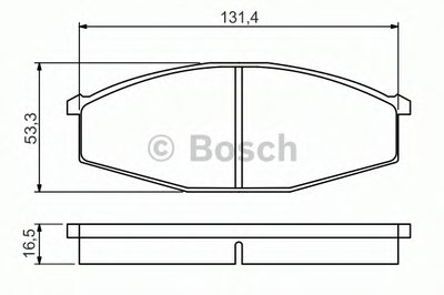 0986494566 BOSCH Комплект тормозных колодок, дисковый тормоз