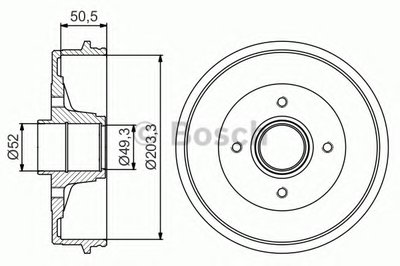 0986477210 BOSCH Тормозной барабан