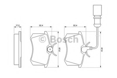 0986424559 BOSCH Комплект тормозных колодок, дисковый тормоз