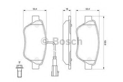 0986494113 BOSCH Комплект тормозных колодок, дисковый тормоз