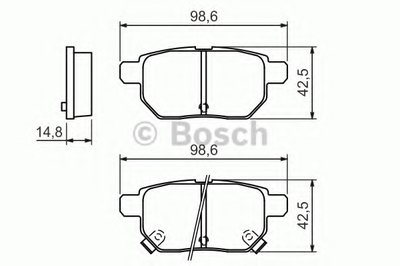 Комплект тормозных колодок, дисковый тормоз BOSCH купить