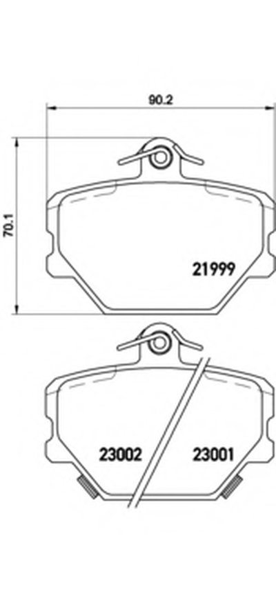 P50038 BREMBO Комплект тормозных колодок, дисковый тормоз