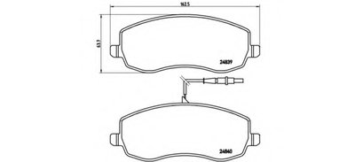 P61104 BREMBO Комплект тормозных колодок, дисковый тормоз