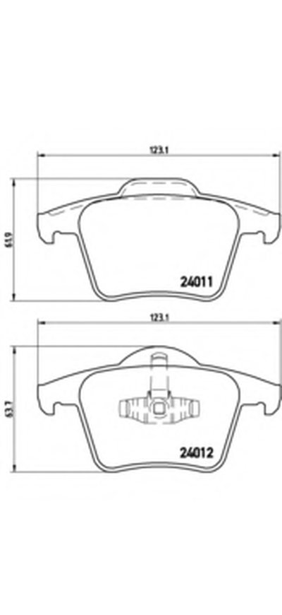 P86019 BREMBO Комплект тормозных колодок, дисковый тормоз