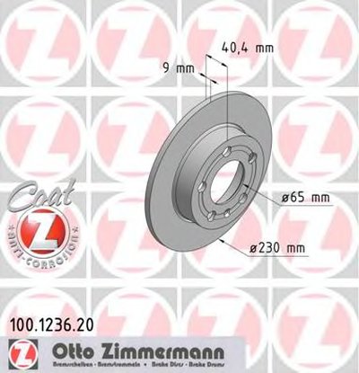 100123620 ZIMMERMANN Тормозной диск