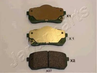 PPK07AF JAPANPARTS Комплект тормозных колодок, дисковый тормоз