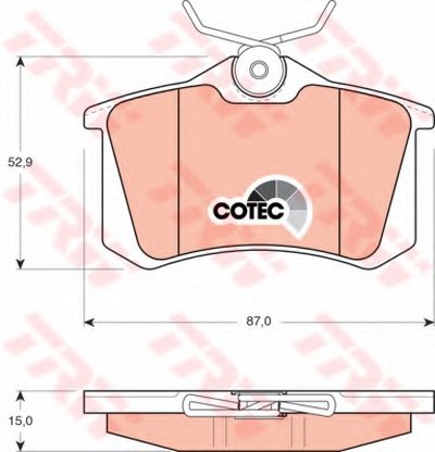 Комплект тормозных колодок, дисковый тормоз COTEC TRW купить