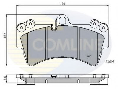 CBP01315 COMLINE Комплект тормозных колодок, дисковый тормоз