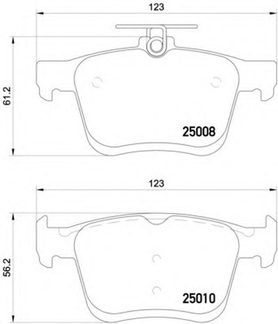 P85125 BREMBO Комплект тормозных колодок, дисковый тормоз