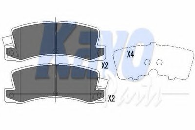 KBP9058 KAVO PARTS Комплект тормозных колодок, дисковый тормоз