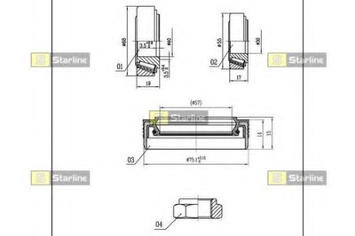 LO03429 STARLINE Комплект подшипника ступицы колеса