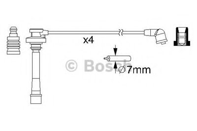 0986357147 BOSCH Комплект проводов зажигания