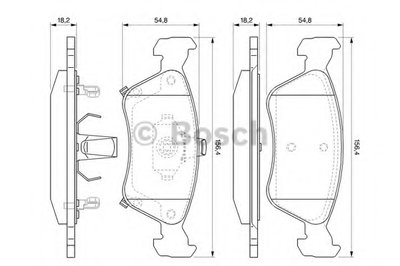 0986424560 BOSCH Комплект тормозных колодок, дисковый тормоз