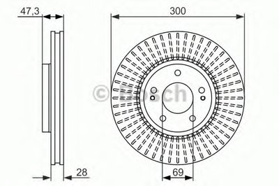 0986479595 BOSCH Тормозной диск