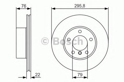 0986479R72 BOSCH Тормозной диск