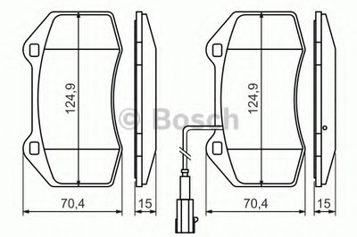 0986494228 BOSCH Комплект тормозных колодок, дисковый тормоз