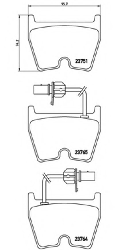 P85078 BREMBO Комплект тормозных колодок, дисковый тормоз