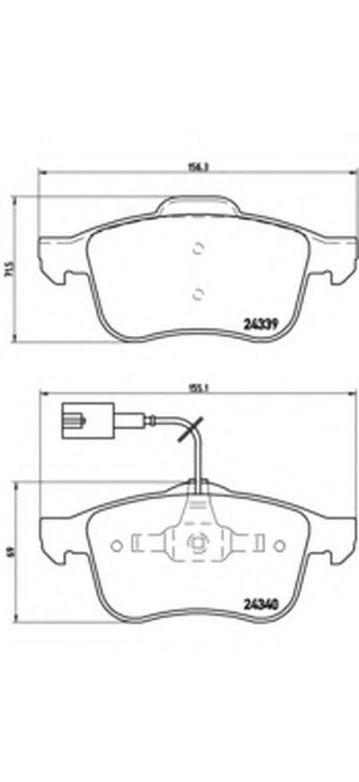 P23103 BREMBO Комплект тормозных колодок, дисковый тормоз