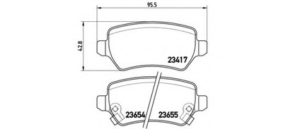 P59038 BREMBO Комплект тормозных колодок, дисковый тормоз