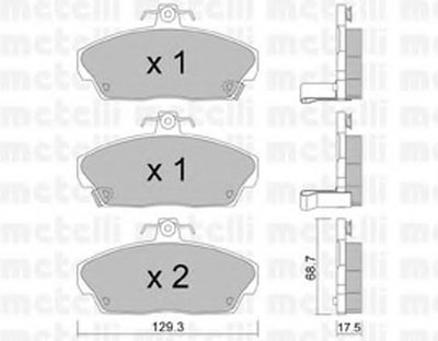 2201740 METELLI Комплект тормозных колодок, дисковый тормоз