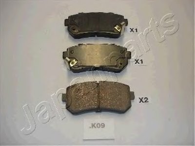 PPK09AF JAPANPARTS Комплект тормозных колодок, дисковый тормоз