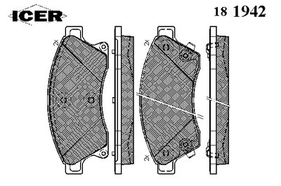 181942 ICER Комплект тормозных колодок, дисковый тормоз