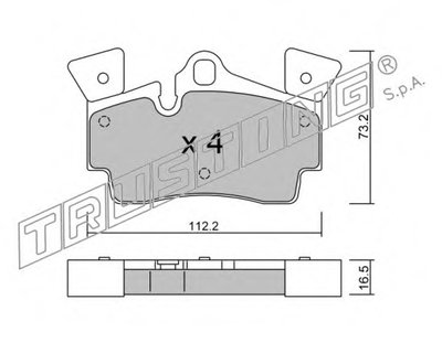 6711 TRUSTING Комплект тормозных колодок, дисковый тормоз