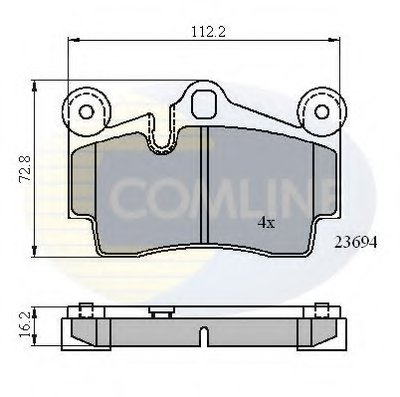 CBP01316 COMLINE Комплект тормозных колодок, дисковый тормоз