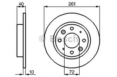 0986479018 BOSCH Тормозной диск