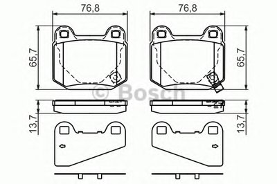 0986494229 BOSCH Комплект тормозных колодок, дисковый тормоз