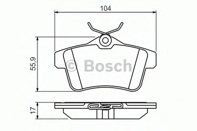 Комплект тормозных колодок, дисковый тормоз BOSCH купить