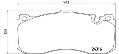 P06041 BREMBO Комплект тормозных колодок, дисковый тормоз