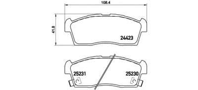 P61108 BREMBO Комплект тормозных колодок, дисковый тормоз