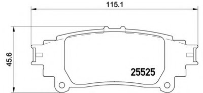 P83132 BREMBO Комплект тормозных колодок, дисковый тормоз