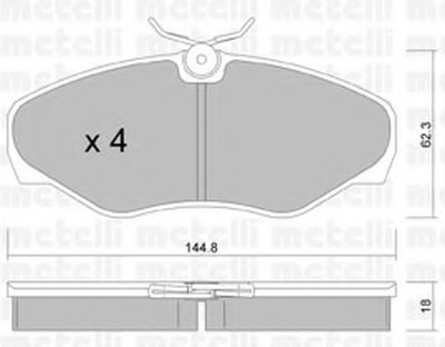 2203382 METELLI Комплект тормозных колодок, дисковый тормоз