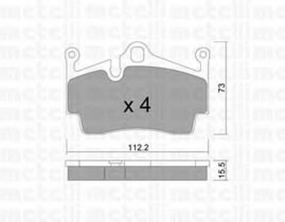 2208940 METELLI Комплект тормозных колодок, дисковый тормоз