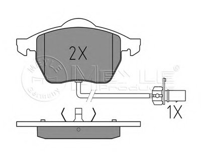 0252184919W MEYLE Комплект тормозных колодок, дисковый тормоз