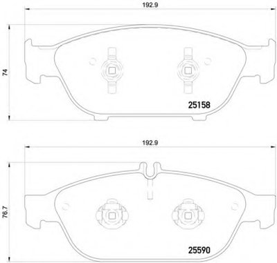 P85127 BREMBO Комплект тормозных колодок, дисковый тормоз