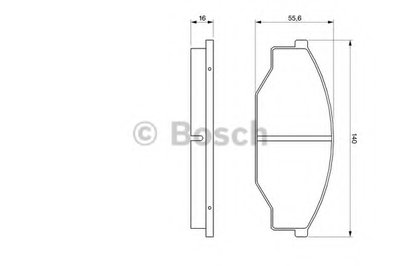 0986424382 BOSCH Комплект тормозных колодок, дисковый тормоз