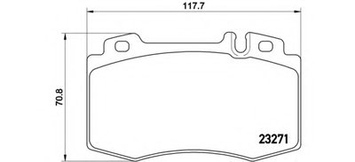 P50041 BREMBO Комплект тормозных колодок, дисковый тормоз