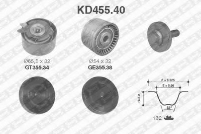 KD45540 SNR Комплект ремня ГРМ