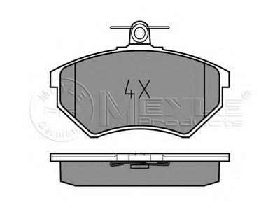 0252016819 MEYLE Комплект тормозных колодок, дисковый тормоз
