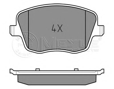 0252358118 MEYLE Комплект тормозных колодок, дисковый тормоз